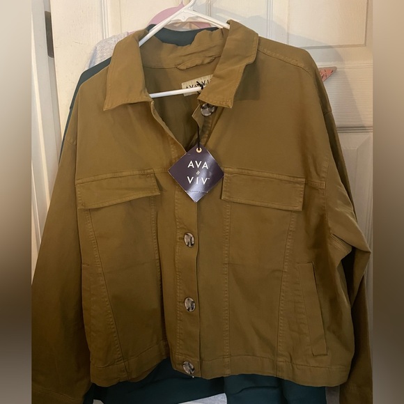 Ava & Viv Jackets & Blazers - Ava & Viv Cropped Utility Jacket 2x NWT